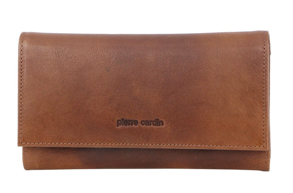 Pierre Cardin Italian Leather Ladies Wallet in Cognac (PC8785)