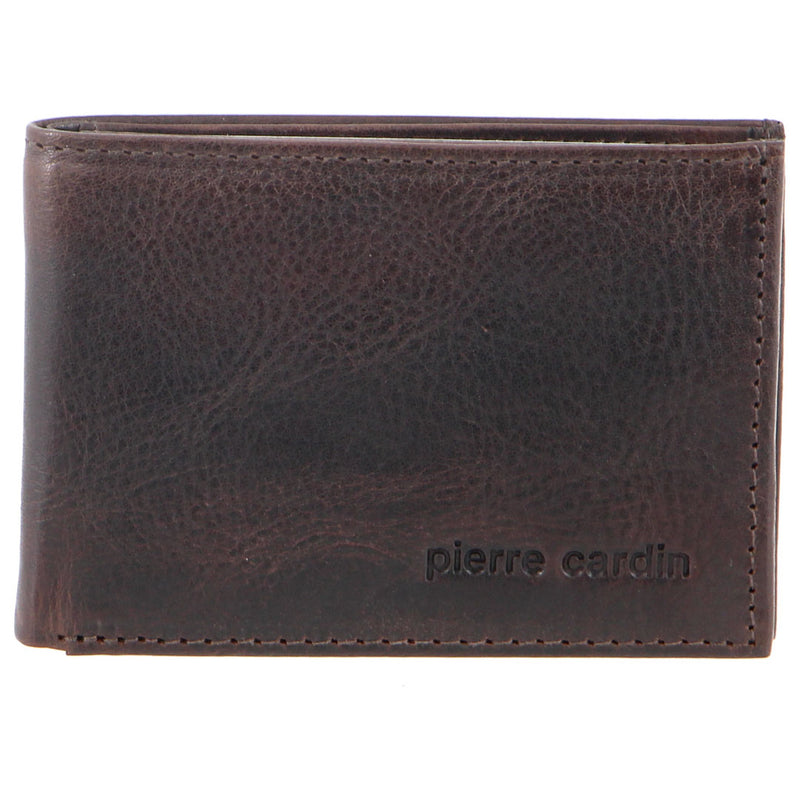 Pierre Cardin Rustic Leather Mens Wallet in Chocolate (PC3254)