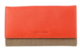 Pierre Cardin MultiColour Leather Ladies Wallet in Orange-Taupe (PC3262)