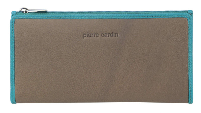 Pierre Cardin Ladies MultiColour Leather BiFold Wallet Taupe (PC3260)