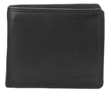 Milleni Mens Leather Tab Wallet in Black (C5131)