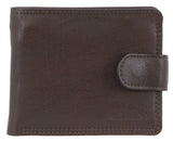 Milleni Mens Leather Tab Wallet in Brown (C10542)