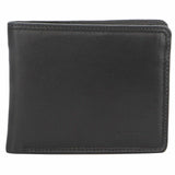 Milleni Mens Leather Tri-Fold Wallet in Black (C5129)