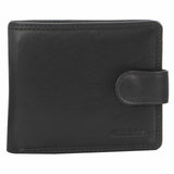 Milleni Mens Leather Tab Wallet in Black (C5130)