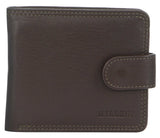 Milleni Mens Leather Tab Wallet in Brown (C5130)