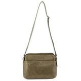 Milleni Ladies Leather Cross Body Bag in Olive (NL10768)