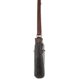 Milleni Ladies Nappa Leather Cross Body Bag in Black-Chestnut (NL2439)