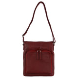 Milleni Ladies Leather Cross Body Bag in Red (NL9470)
