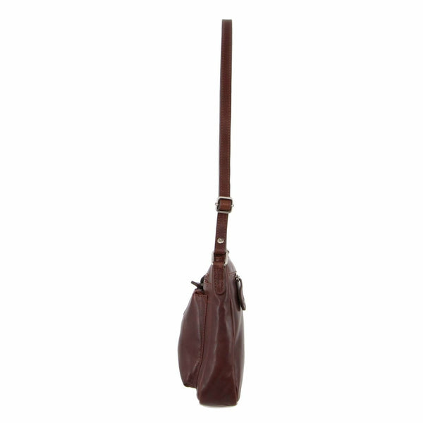 Milleni Nappa Leather Cross Body Bag in Chestnut (NL2598)