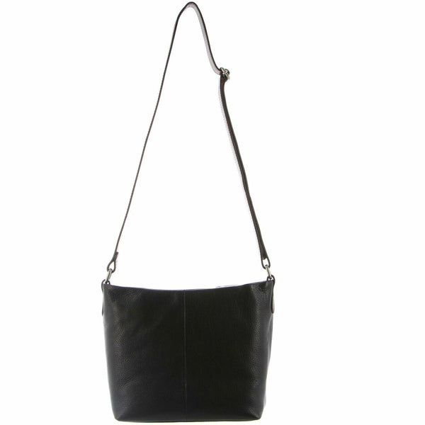 Milleni Ladies Nappa Leather Cross Body Bag  in Black (NL2789)