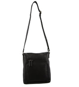 Milleni Ladies Leather Cross Body Bag in Black (NL9470)