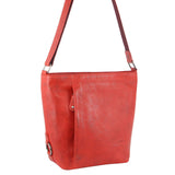 Milleni Ladies Nappa Leather Cross Body Bag in Red (NL9801)