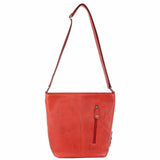 Milleni Ladies Nappa Leather Cross Body Bag in Red (NL9801)