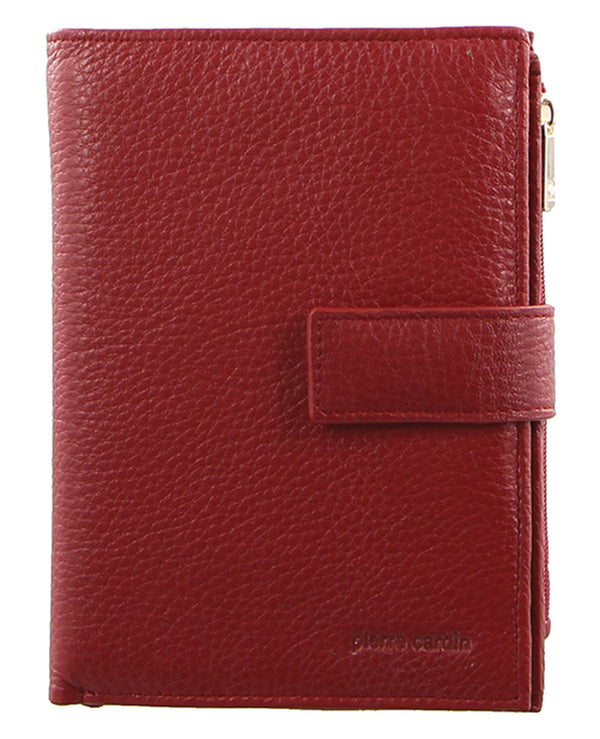 Pierre Cardin Italian Leather Ladies Tab Wallet in Red (PC1818)