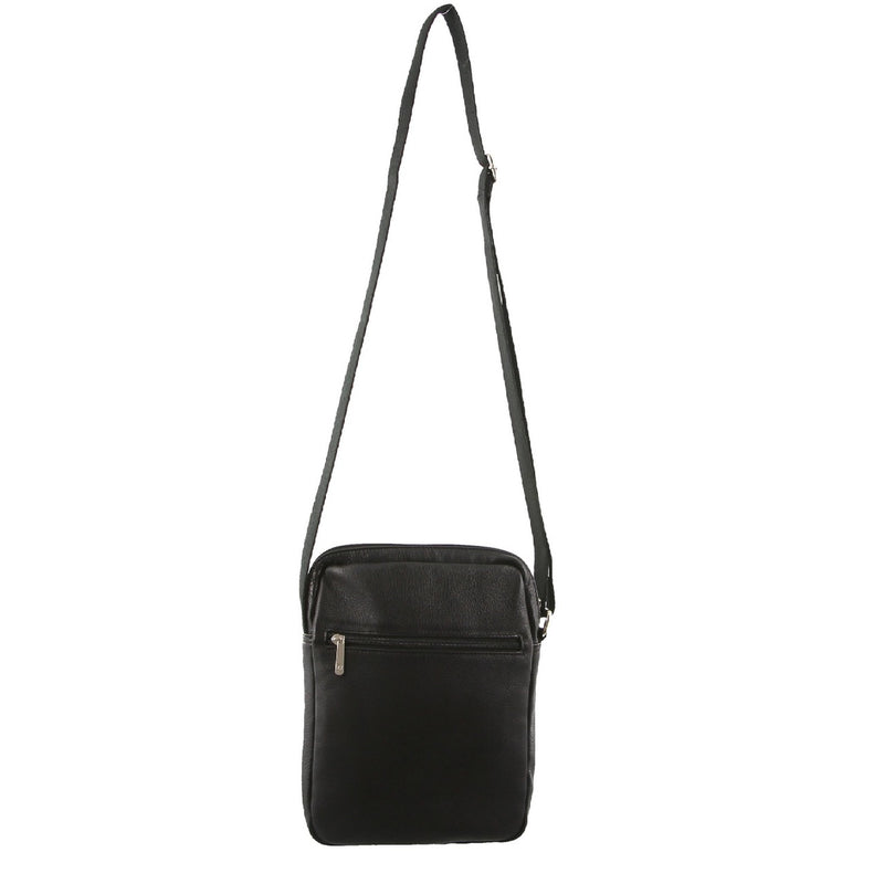 Pierre Cardin Italian Leather iPad Cross-Body Bag in Black (PC10968)