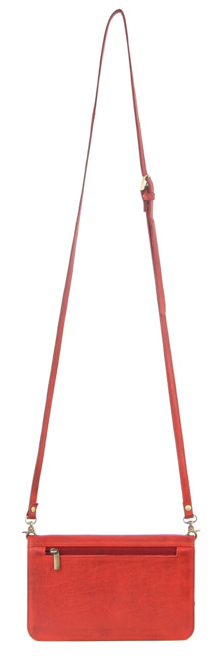 Pierre Cardin Italian Leather Wallet Bag/ Clutch in Red (PC1184)