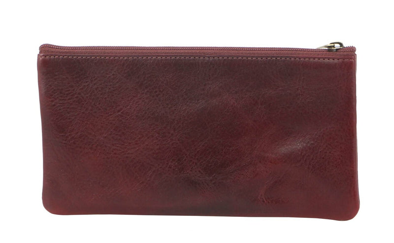 Pierre Cardin Leather Coin Purse/Phone Holder in Cherry (PC1488)
