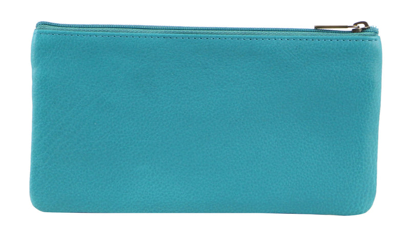 Pierre Cardin Leather Coin Purse/Phone Holder in Turquoise (PC1488)
