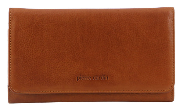 Pierre Cardin Italian Leather Ladies Wallet in Cognac  (PC1976)