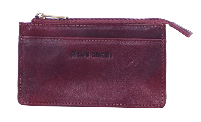 Pierre Cardin Leather Coin Purse in Cherry (PC2277)