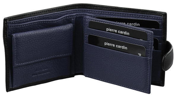 Pierre Cardin Italian Leather Mens Two Tone Wallet in Navy (PC2631)