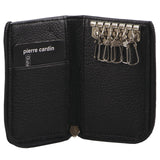 Pierre Cardin Italian Leather Key + Credit Card Holder in Black (PC2756)
