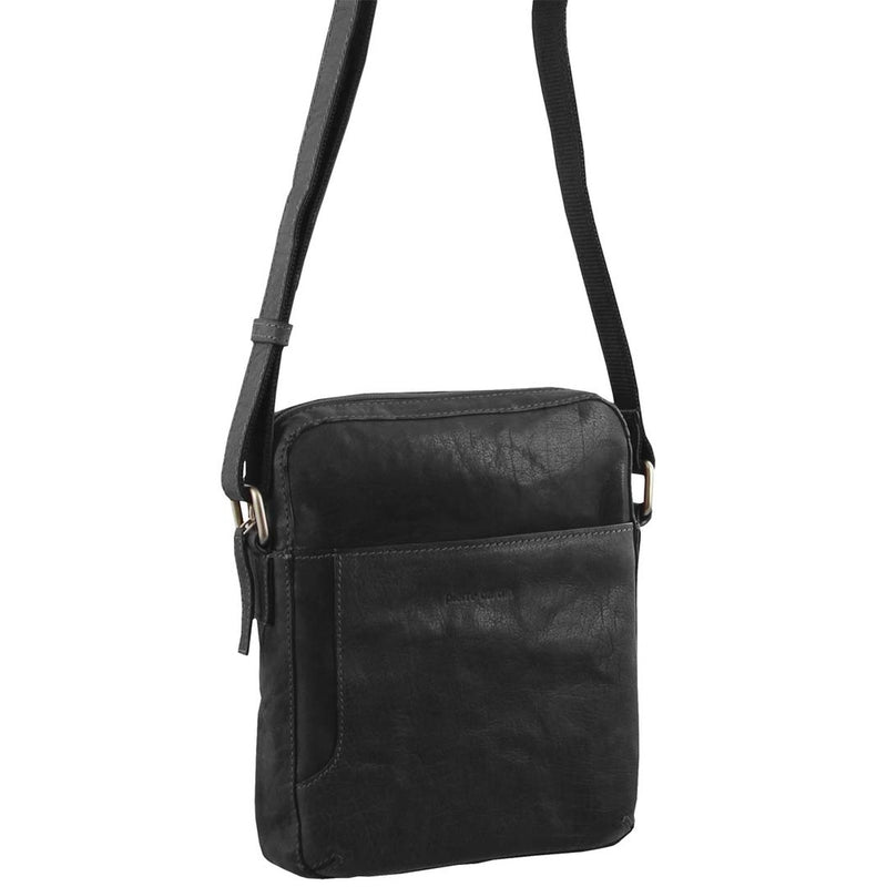 Pierre Cardin Rustic Leather Ipad Mini Bag in Black (PC2795)