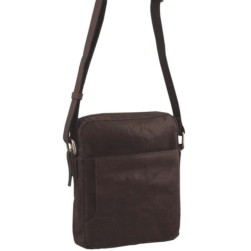 Pierre Cardin Rustic Leather Ipad Mini Bag in Brown (PC2795)