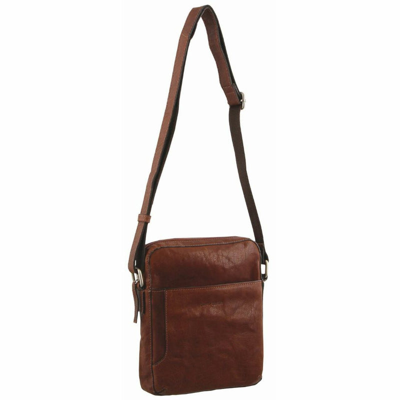 Pierre Cardin Rustic Leather Ipad Mini Bag in Chestnut (PC2795)