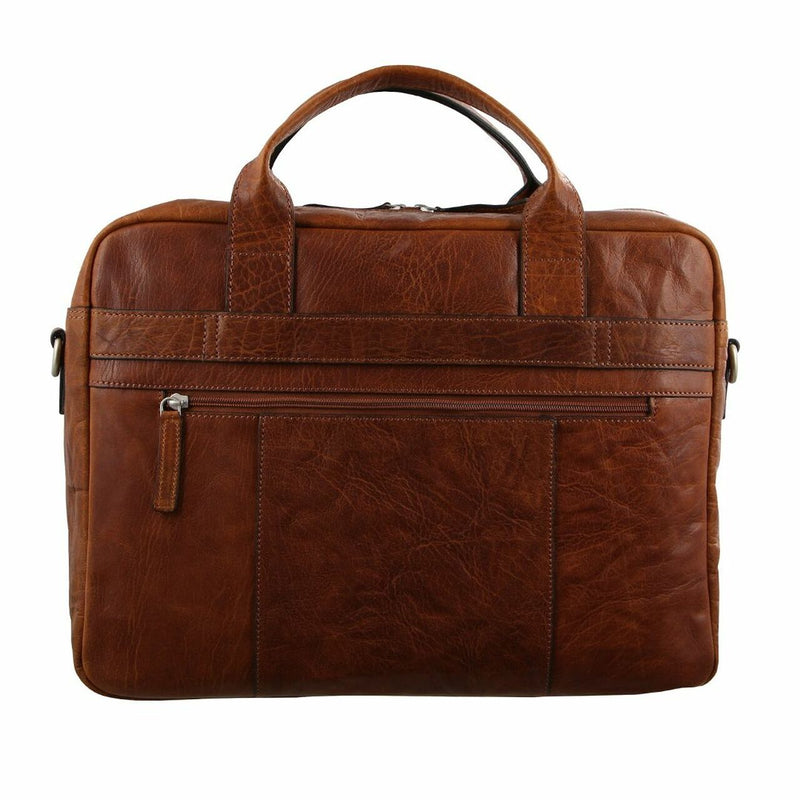 Pierre Cardin Rustic Leather Computer/Business Bag Chestnut (PC2797)