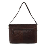 Pierre Cardin Rustic Leather Computer/Messenger Bag in Brown (PC2798)