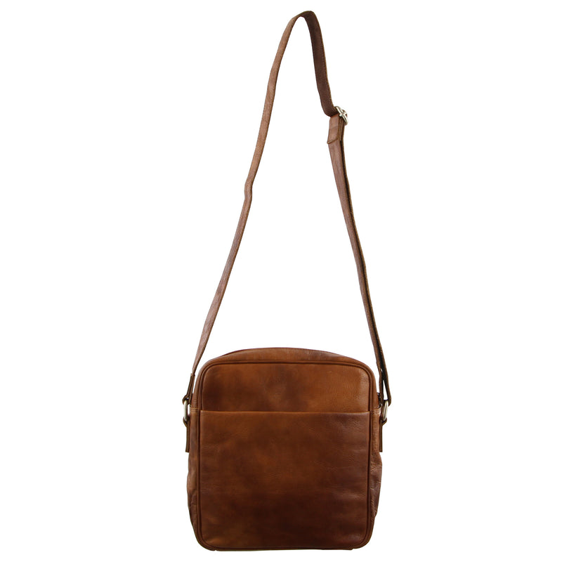 Pierre Cardin Rustic Leather iPad Cross-Body Bag in Cognac (PC2800)