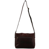 Pierre Cardin Rustic Leather Computer/Messenger Bag in Chestnut (PC2805)