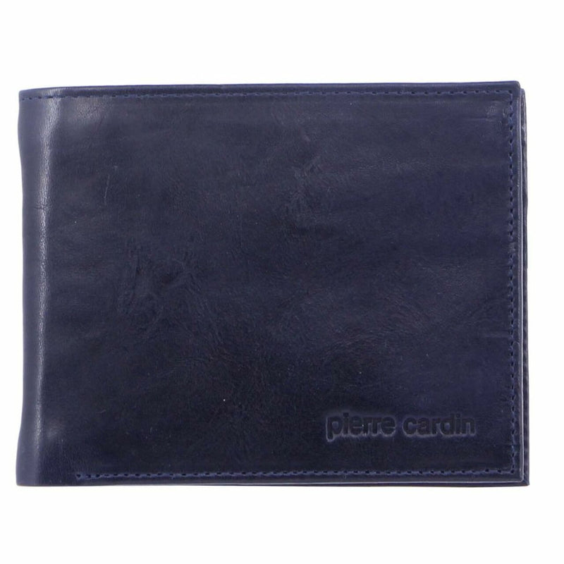 Pierre Cardin Rustic Leather Bi-Fold Mens Wallet in Midnight (PC2812)