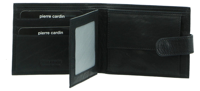 Pierre Cardin Rustic Leather Mens Wallet in Black (PC2815)