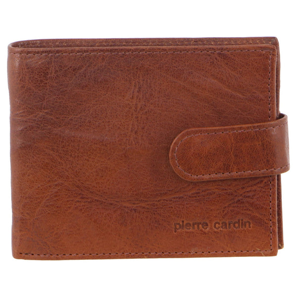 Pierre Cardin Rustic Leather Mens Wallet in Chestnut (PC2815)