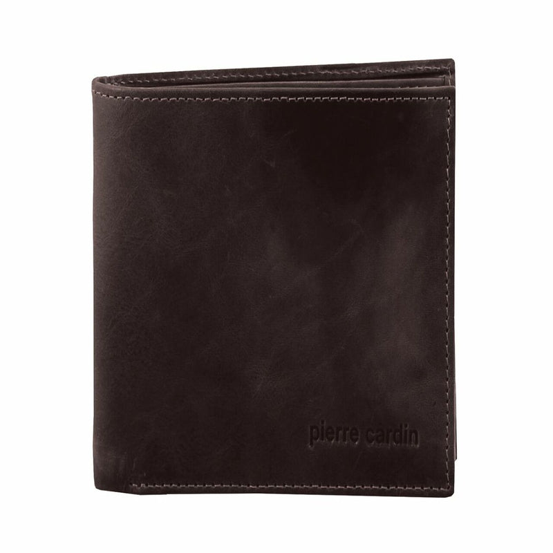 Pierre Cardin Rustic Leather Bi-Fold Mens Wallet in Brown (PC2817)