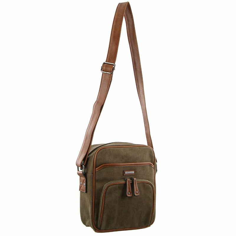 Pierre Cardin Canvas Cross-Body Bag in Brown (PC2889)