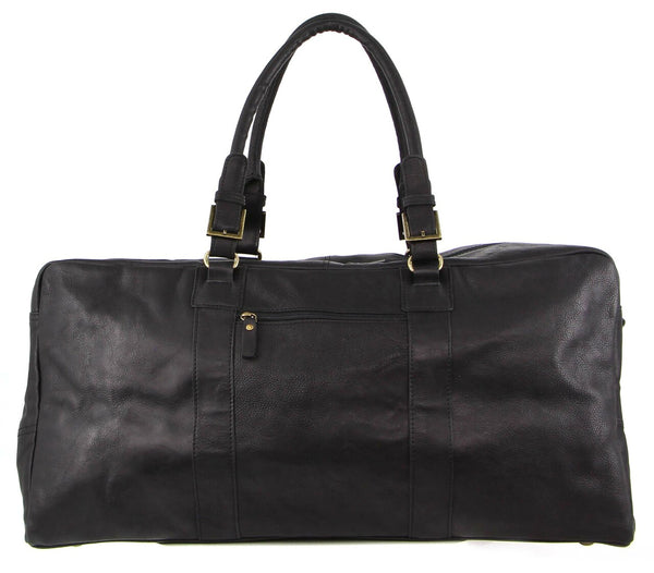 Pierre Cardin Rustic Leather Business/Overnight Bag in Black (PC3139)
