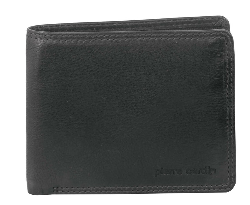 Pierre Cardin Rustic Leather Mens Wallet in Black (PC3254)