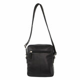 Pierre Cardin Pebbled Leather with perforated design Cross-Body Bag in Black-Navy (PC 3301)