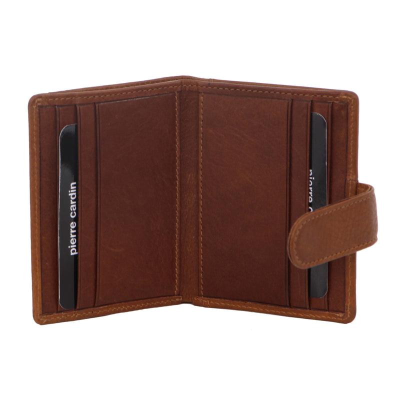 Pierre Cardin Mens Leather Bi-Fold Card Holder/Wallet in Tan (PC 3308)