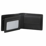 Pierre Cardin Rustic Leather Mens Bi-Fold Wallet in Black (PC 3309)