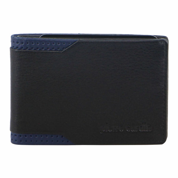 Pierre Cardin Leather Mens Slimline 2-tone Mens Wallet in Black (PC 3318)
