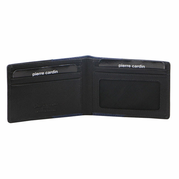 Pierre Cardin Leather Mens Slimline 2-tone Mens Wallet in Black (PC 3318)