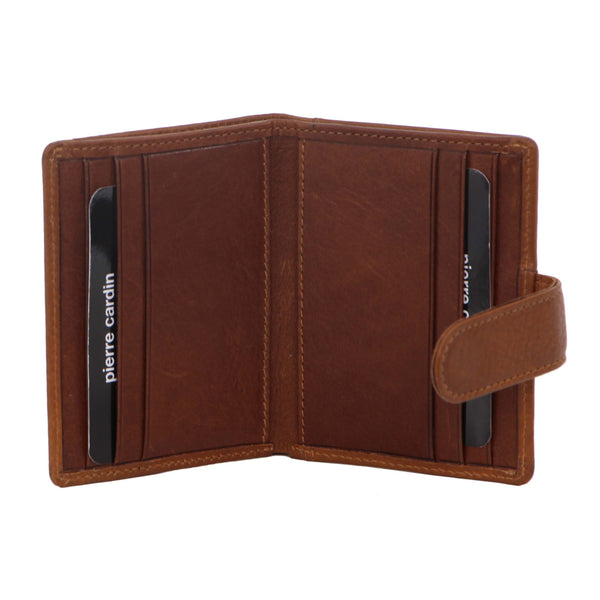 Pierre Cardin Mens Leather Bi-Fold Card Holder/Wallet in Cognac (PC 3325)