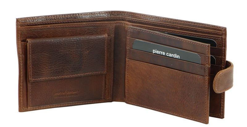 Pierre Cardin Italian Leather Mens Wallet/Card Holder in Cognac (PC8780)