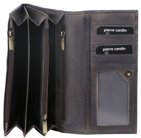 Pierre Cardin Italian Leather Ladies Wallet in Slate (PC8785)
