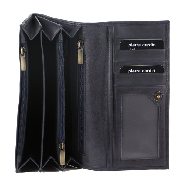 Pierre Cardin Italian Leather Ladies Wallet in Teal (PC8785)
