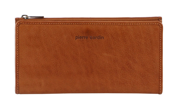Pierre Cardin Ladies Leather Bi-Fold Wallet in Cognac (PC9130)